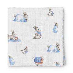 Bébé Lapin Müslin Bebek Örtü 120x120 cm
