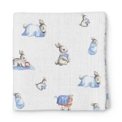 Bébé Lapin Müslin Bebek Örtü 120x120 cm